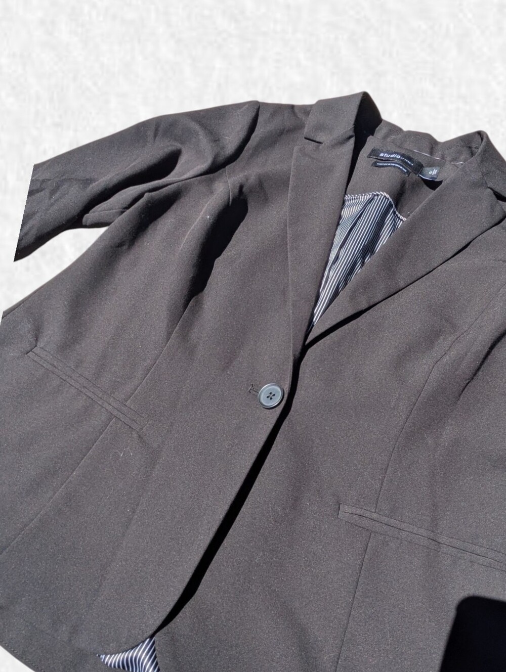 Torrid Plus Size 0: Black Tailored 3/4 Sleeve Blazer - Elegant Everyday Layer - Picture 3 of 6